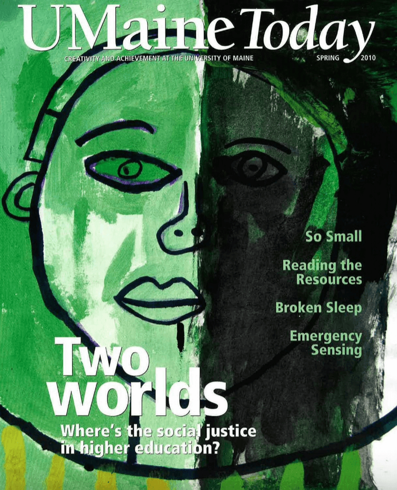 A photo of the cover of the Spring 2010 issue of UMaine Today magazine