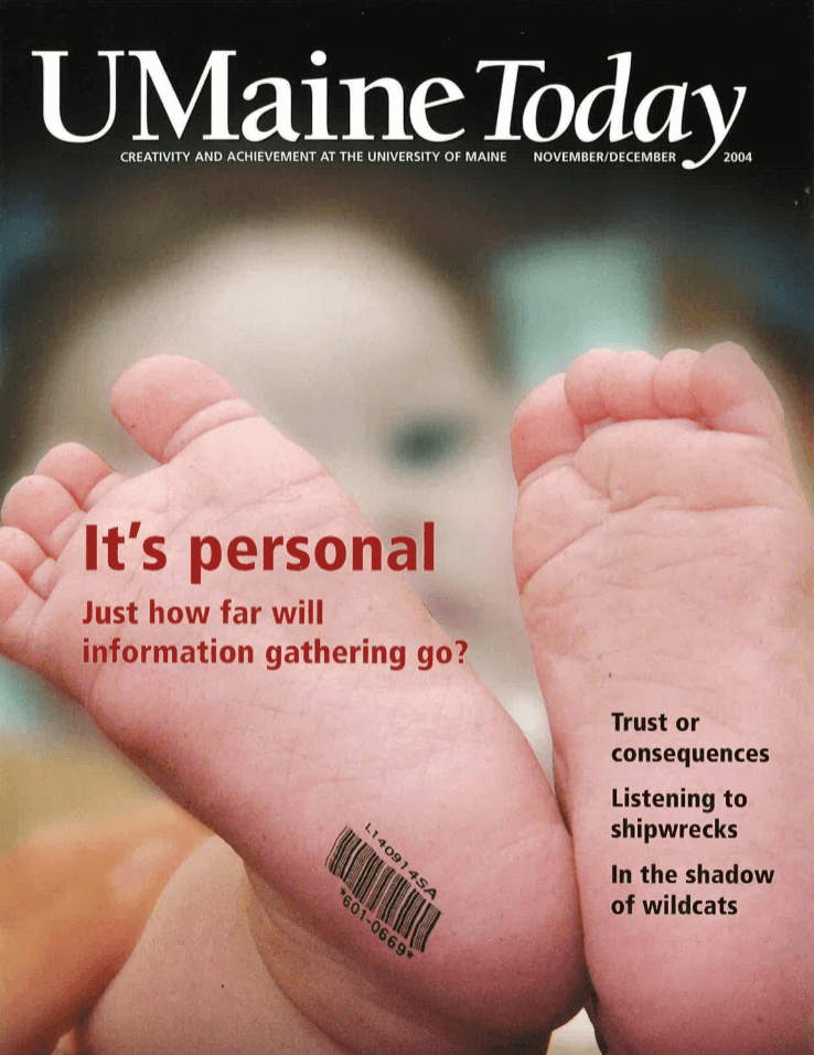 A photo of the cover of the Novemer/December 2004 issue of UMaine Today magazine
