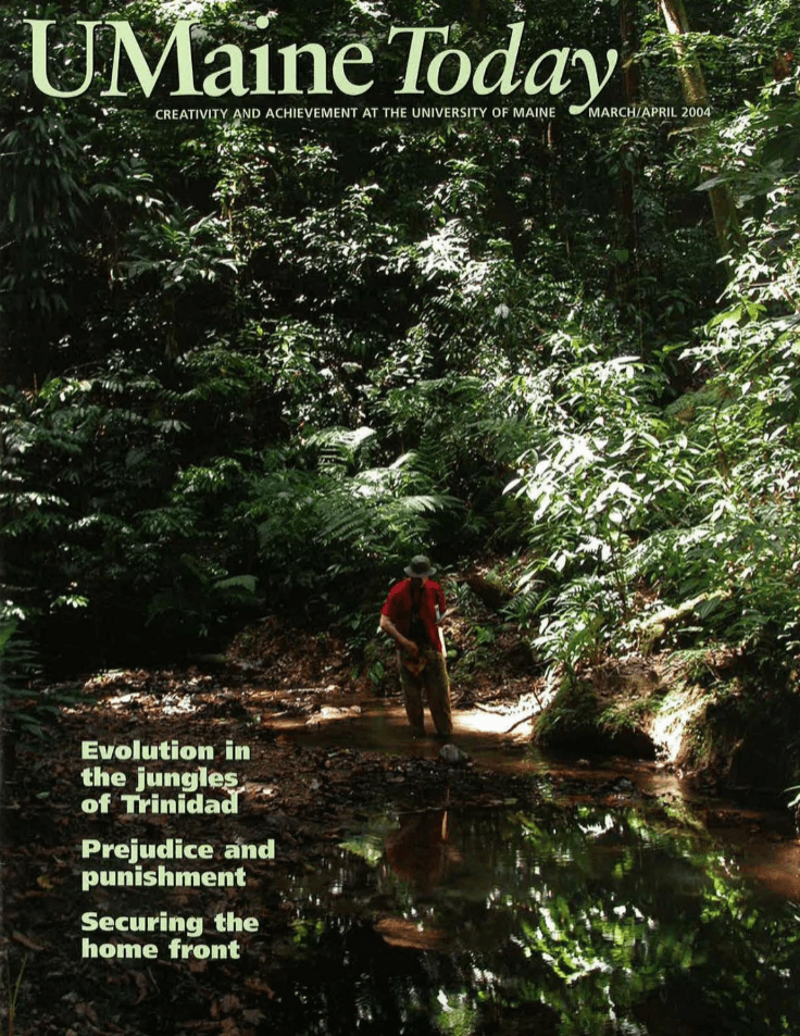 A photo of the cover of the March/April 2004 issue of UMaine Today magazine