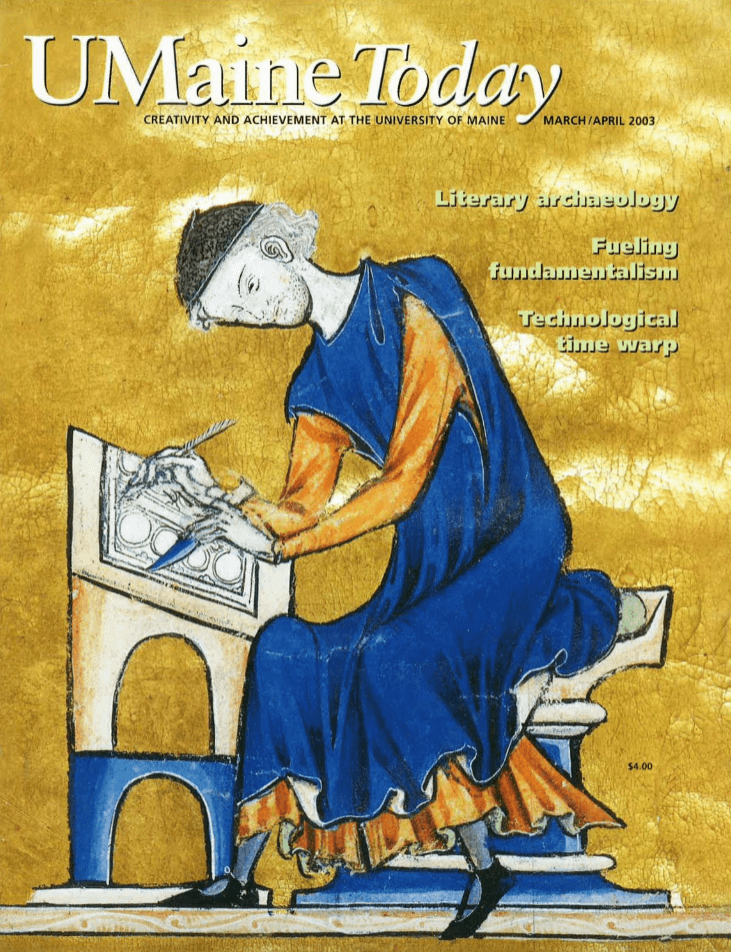 A photo of the cover of the March/April 2003 issue of UMaine Today magazine